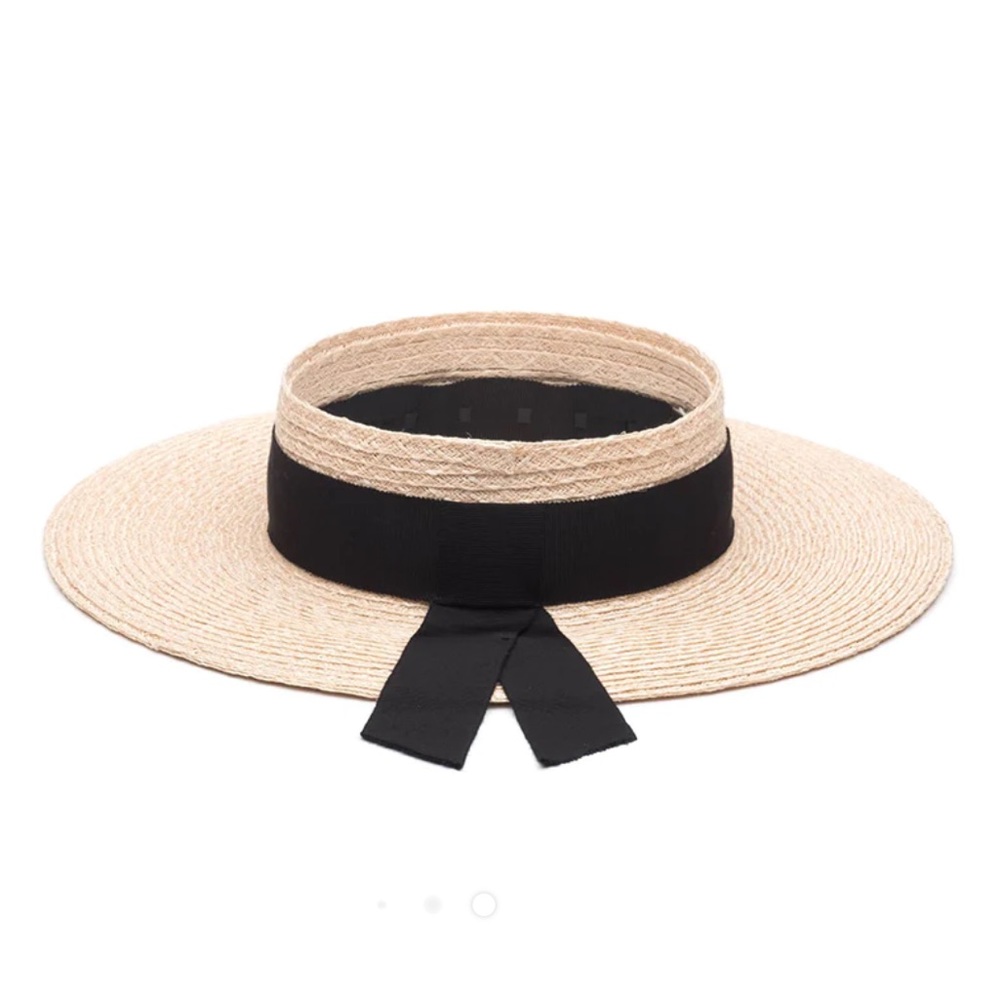 NWT Eugenia Kim Lettie grosgrain-trimmed visor